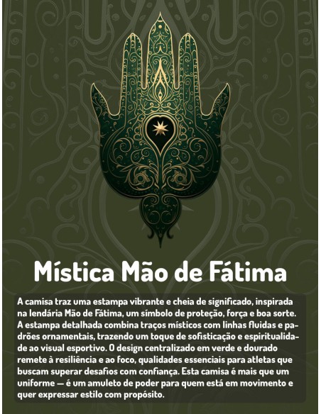 Camiseta Dry Fit UV 50+ Mística Mão de Fátima