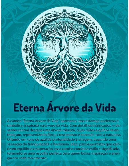 Camiseta Dry Fit UV 50+ Eterna Árvore da Vida