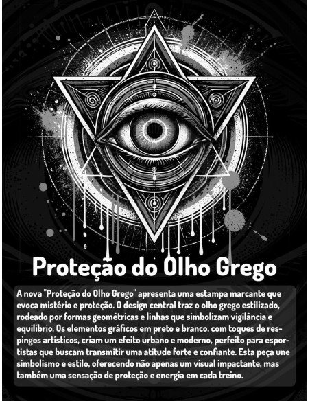 Camiseta Dry Fit UV 50+ Proteção do Olho Grego