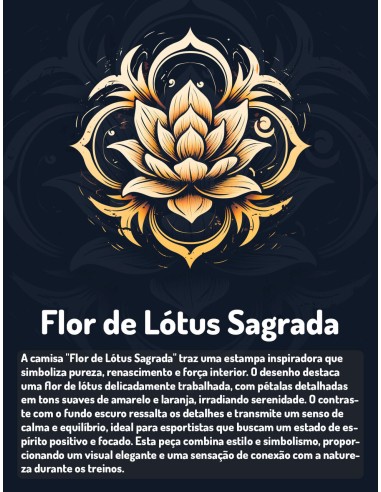 Camiseta Dry Fit UV 50+ Flor de Lótus...