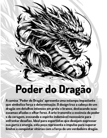 Camiseta Dry Fit UV 50+ Poder do Dragão
