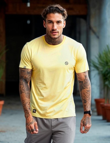 Camiseta Dry Fit UV 50+ Amarelo Baunilha