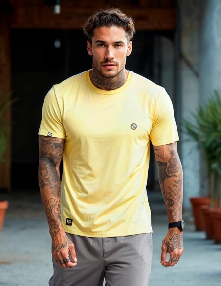 Camiseta Dry Fit UV 50+ Amarelo Baunilha