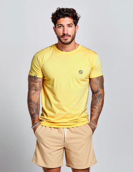Camiseta Dry Fit UV 50+ Amarelo Baunilha