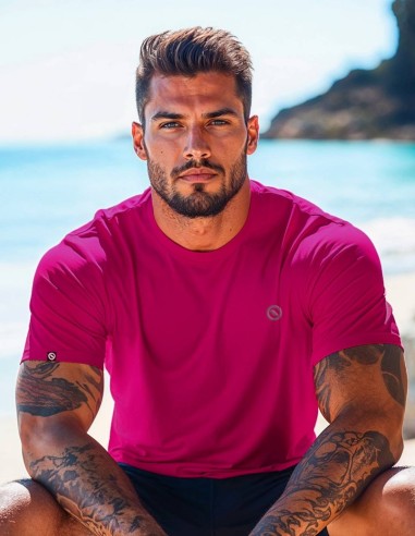 Camiseta Dry Fit UV 50+ Framboesa Viva