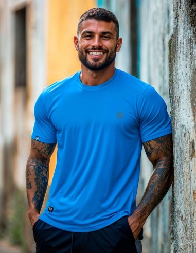 Camiseta Dry Fit UV 50+ Azul Oceânico