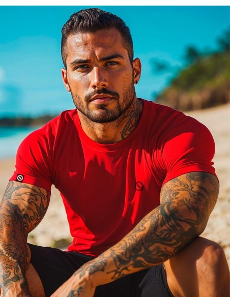 Camiseta Dry Fit UV 50+ Vermelho Brilhante