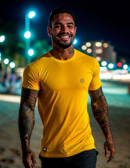 Camiseta Dry Fit UV 50+ Amarelo Sol