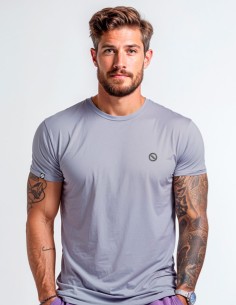 Camiseta Dry Fit UV 50+ Cinza Lavanda
