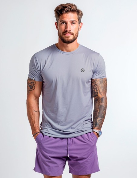 Camiseta Dry Fit UV 50+ Cinza Lavanda