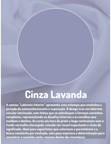 Camiseta Dry Fit UV 50+ Cinza Lavanda