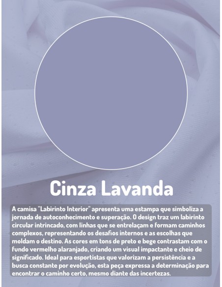 Camiseta Dry Fit UV 50+ Cinza Lavanda